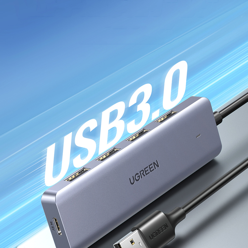 绿联（UGREEN） USB3.0分线器扩展坞 高速4口集线器HUB拓展坞 笔记本电脑一拖多转换器转接头延长线 Type-C供电